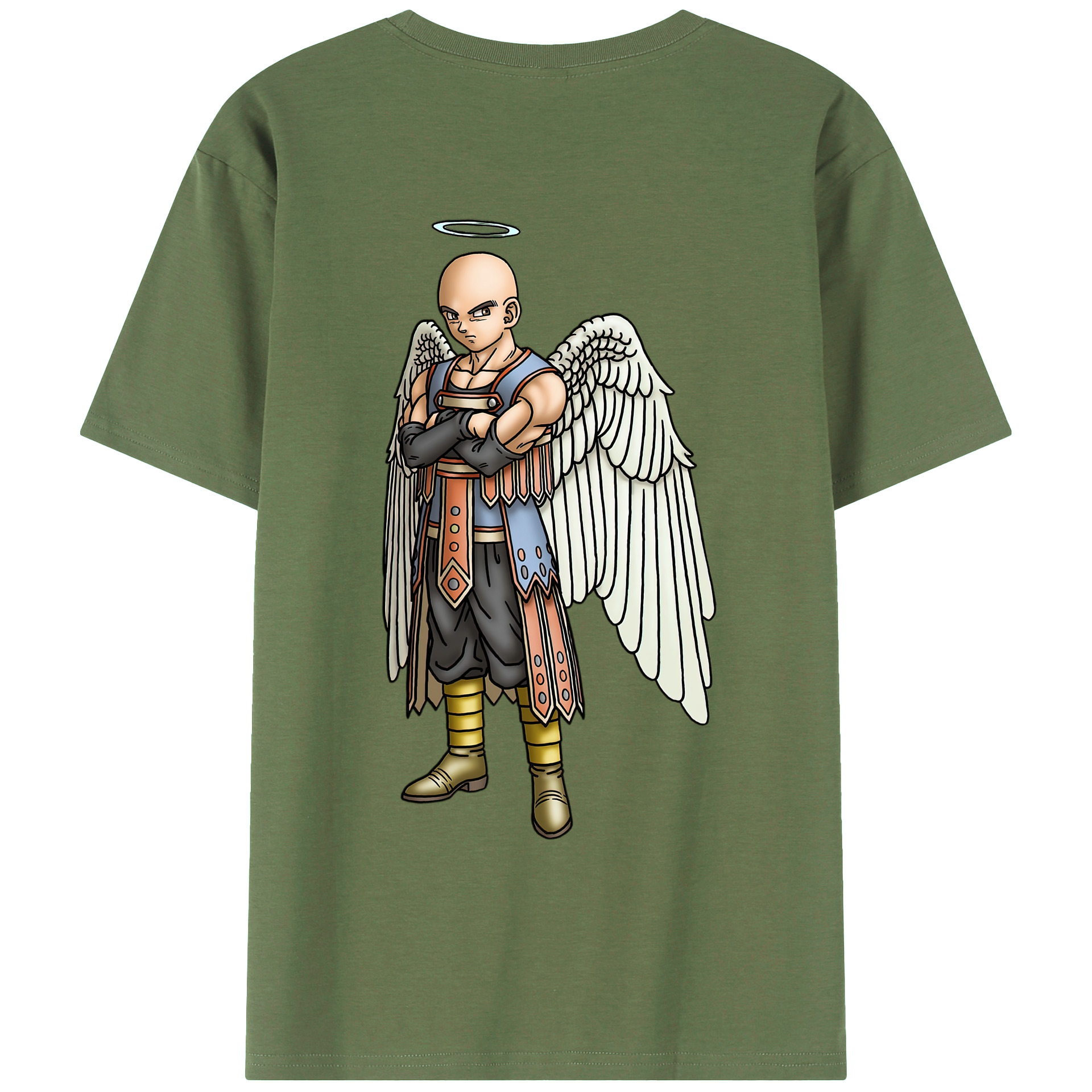 （画像用） ドラゴンクエスト Doragon Kuesuto Dragon Quest 綿100％ メンズ半袖Tシャツ（バックプリント） 通気性